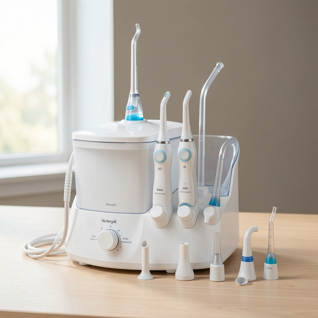 Waterpik WP-660 su haznesi büyük masaüstü oral irrigatör ve 7 farklı nozul başlığı